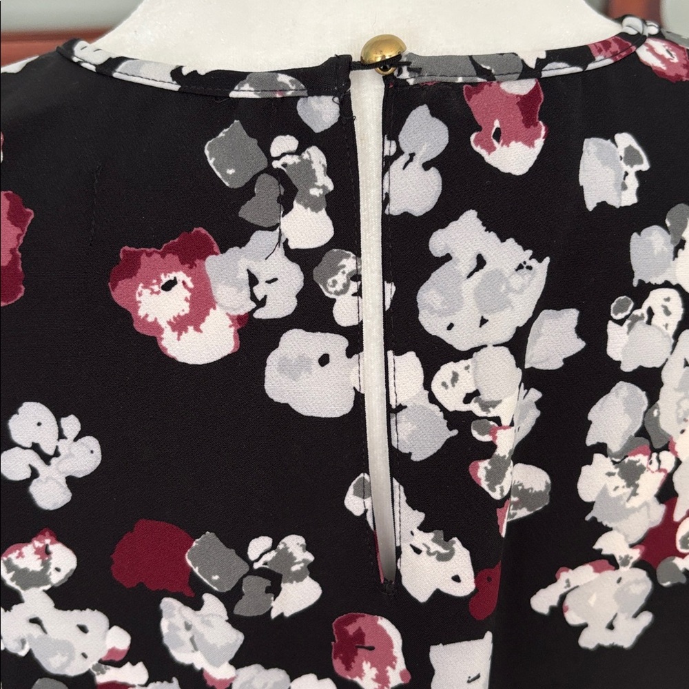 Mud Pie Brooks Bell Sleeve Black Floral Pull Over Dress SZ S Boho Sophistication - Picture 8 of 11